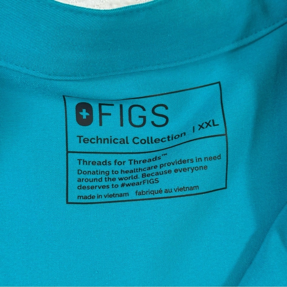 FIGS New Technical Collection Rafaela Polo Top Size xxl teal wxxsw1003 - Picture 4 of 11